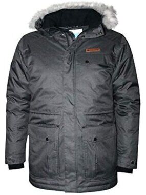 COLUMBIA Omni-Heat Gray Down Insulated Winter Jacket Parka Sz XL (18-20) .